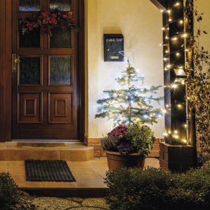 LED Väli valguskett 100xLED/10m IP44 soe/külm valge