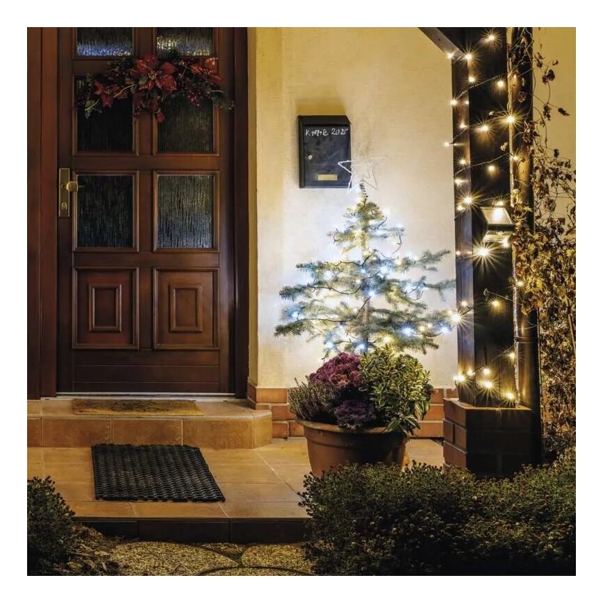 LED Väli valguskett 100xLED/10m IP44 soe/külm valge