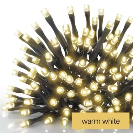 LED Väli valguskett 100xLED/10m IP44 soe valge
