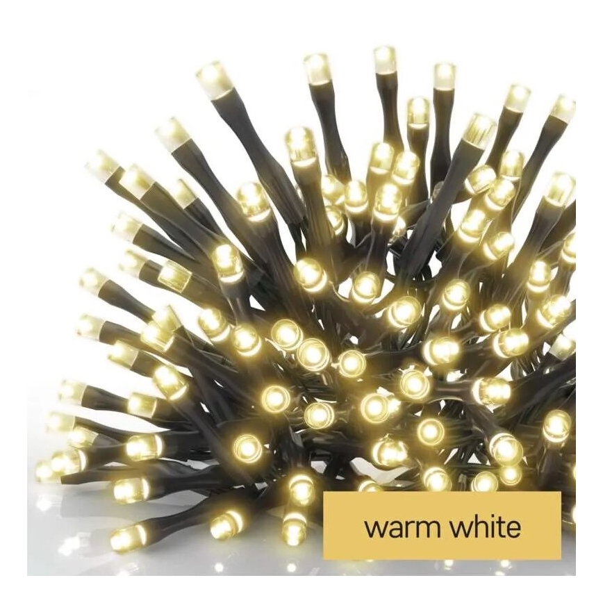 LED Väli valguskett 100xLED/10m IP44 soe valge