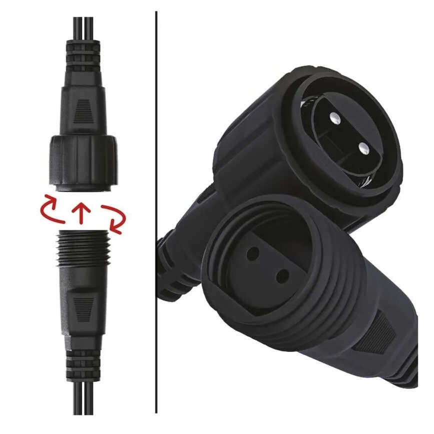 LED Väli valguskett 50xLED/5m IP44 külm valge