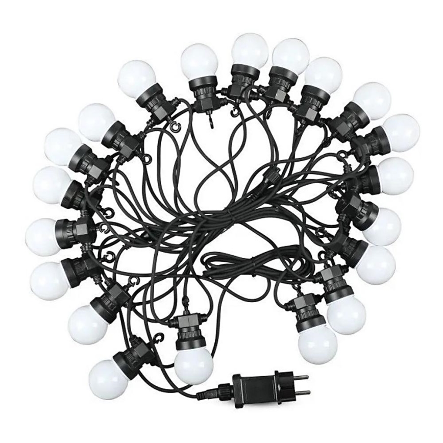 LED Väli valguskett STRING 10m 20xLED/0,5W/230V IP44 6000K