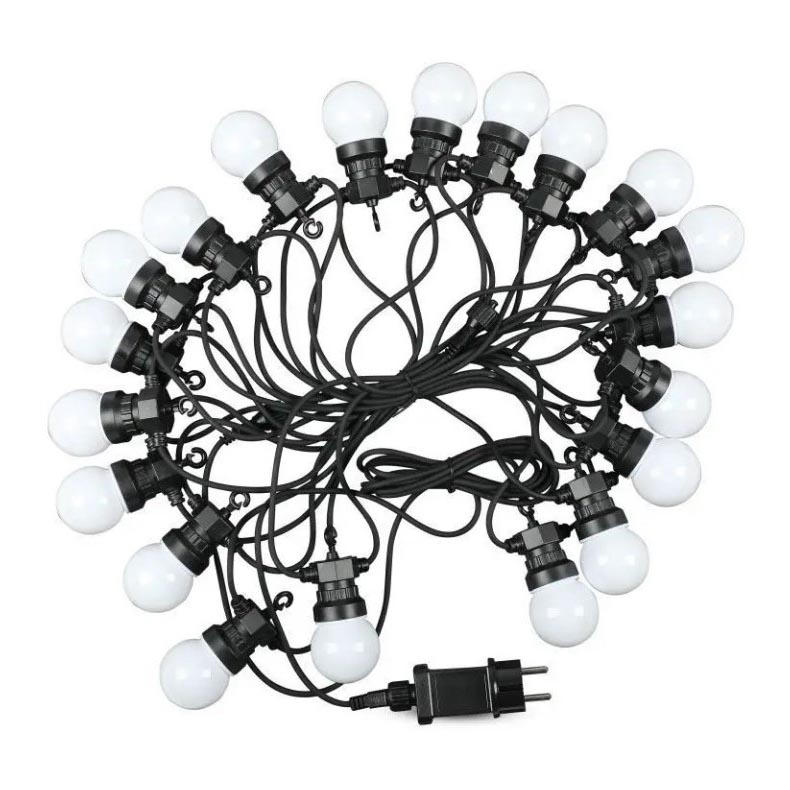 LED Väli valguskett STRING 10m 20xLED/0,5W/24/230V 3000K IP44