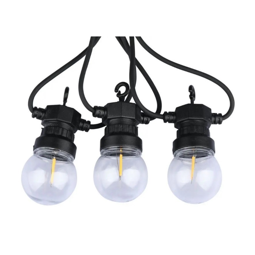 LED Väli valguskett STRING 5m 10xLED/0,4W/24/230V 3000K IP44