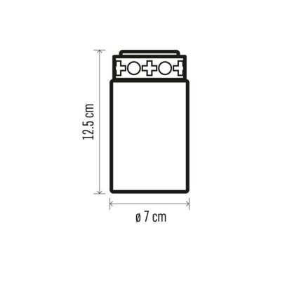 LED Välikaunistus 1xLED/2xC IP44 punane