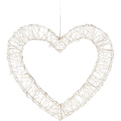 LED väline jõulukaunistus 500xLED/6W/230V 36 cm IP44 soe valge süda/valge