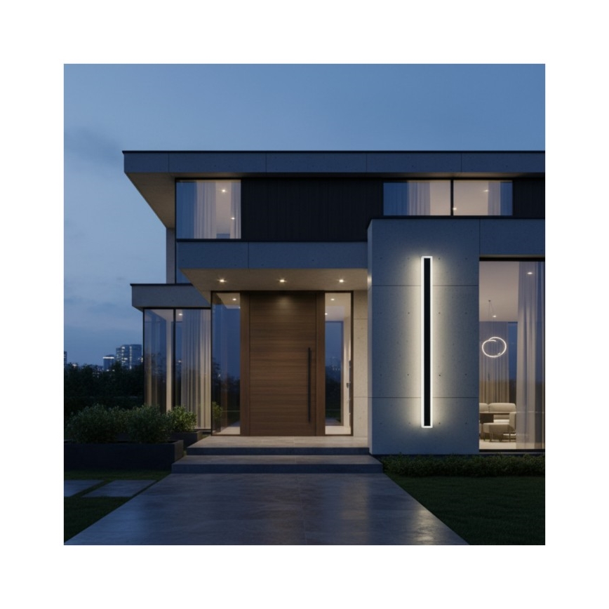 LED väline seinavalgusti MIRANA S LED/25W/230V 4000K IP44 120 cm must