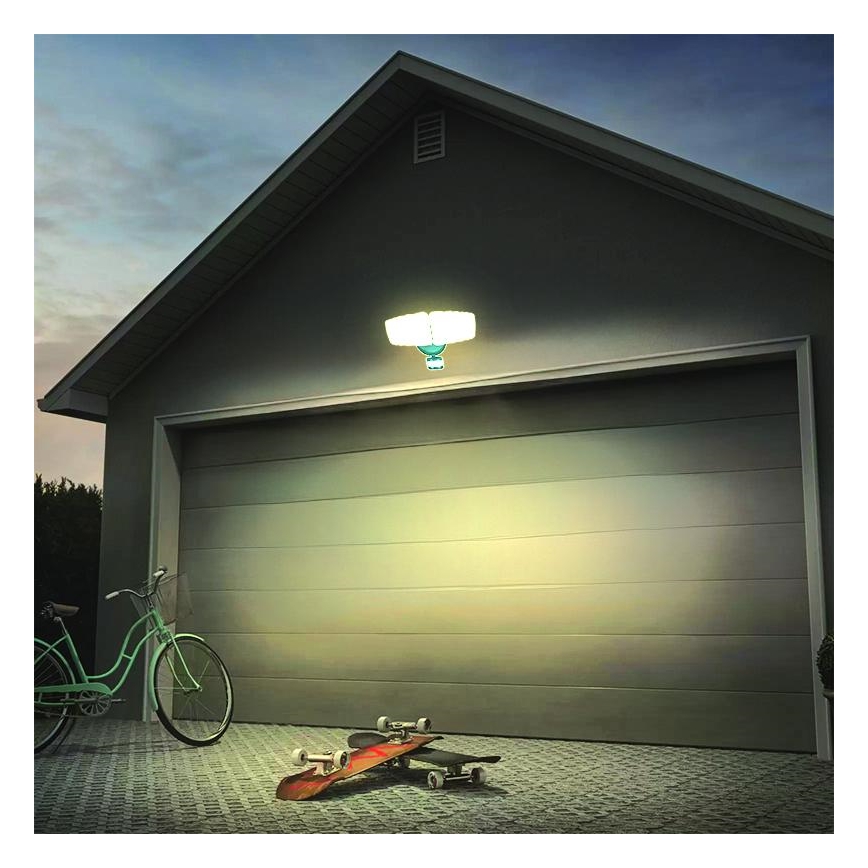 LED Väliprožektor anduriga LED/24W/230V 3000/4000/6000K IP54 antratsiit