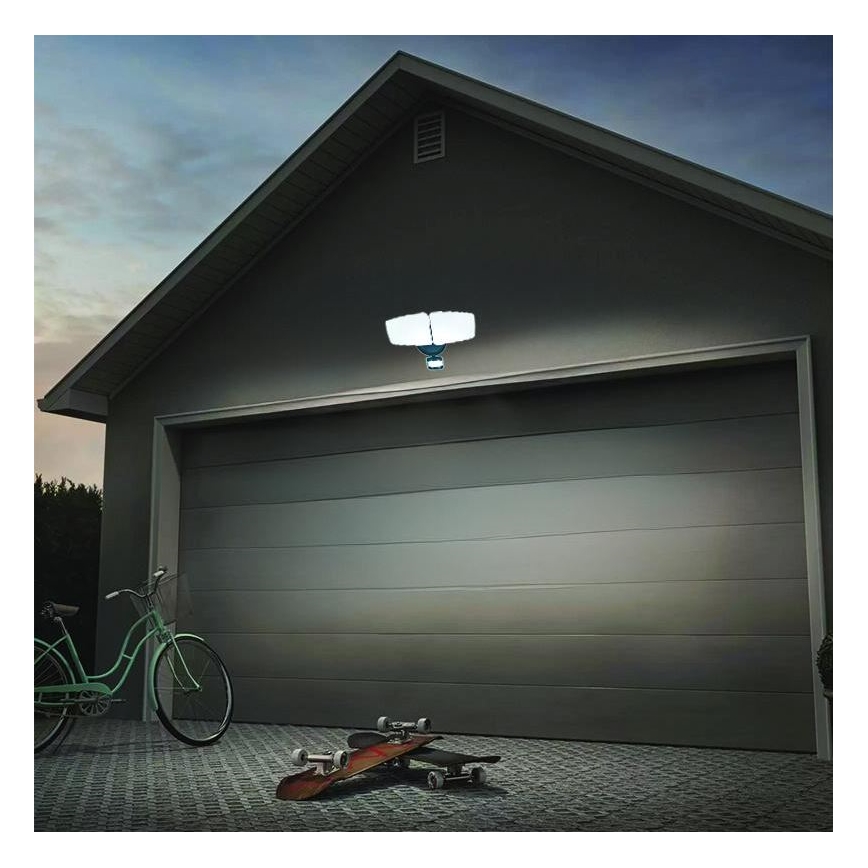 LED Väliprožektor anduriga LED/24W/230V 3000/4000/6000K IP54 antratsiit