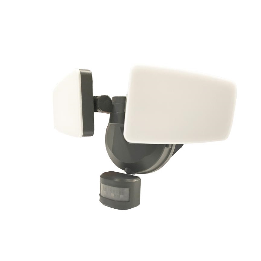 LED Väliprožektor anduriga LED/24W/230V 3000/4000/6000K IP54 antratsiit