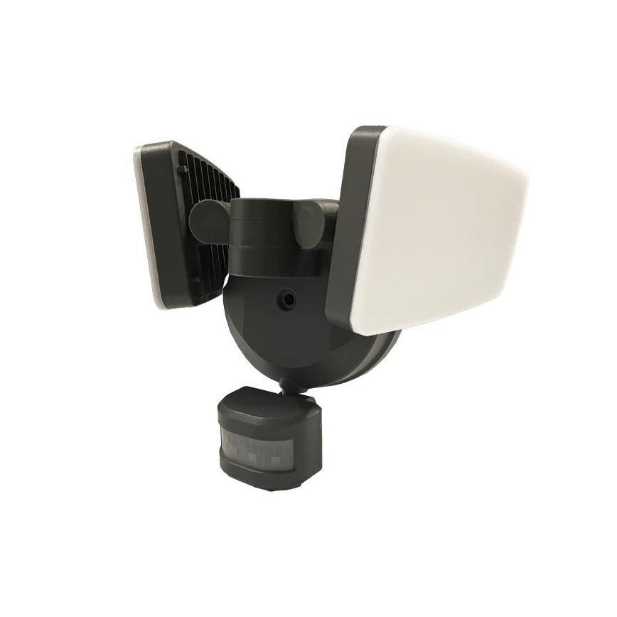 LED Väliprožektor anduriga LED/24W/230V 3000/4000/6000K IP54 antratsiit