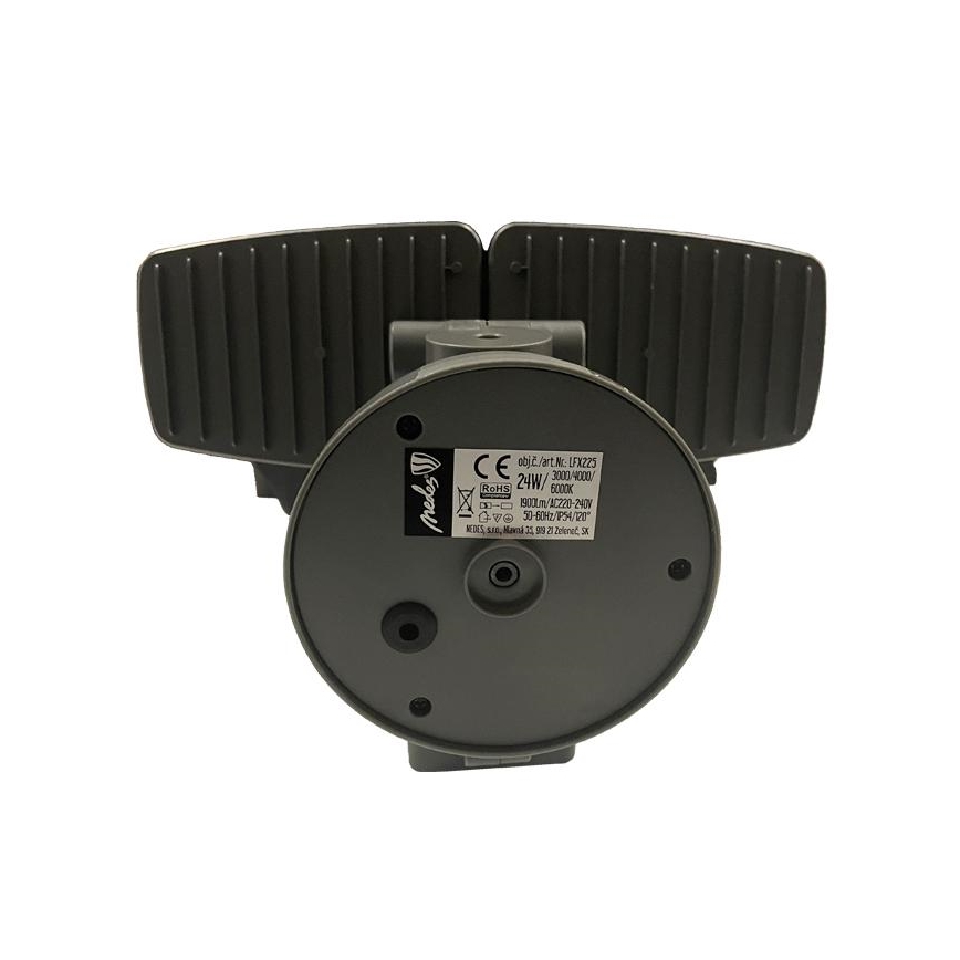 LED Väliprožektor anduriga LED/24W/230V 3000/4000/6000K IP54 antratsiit