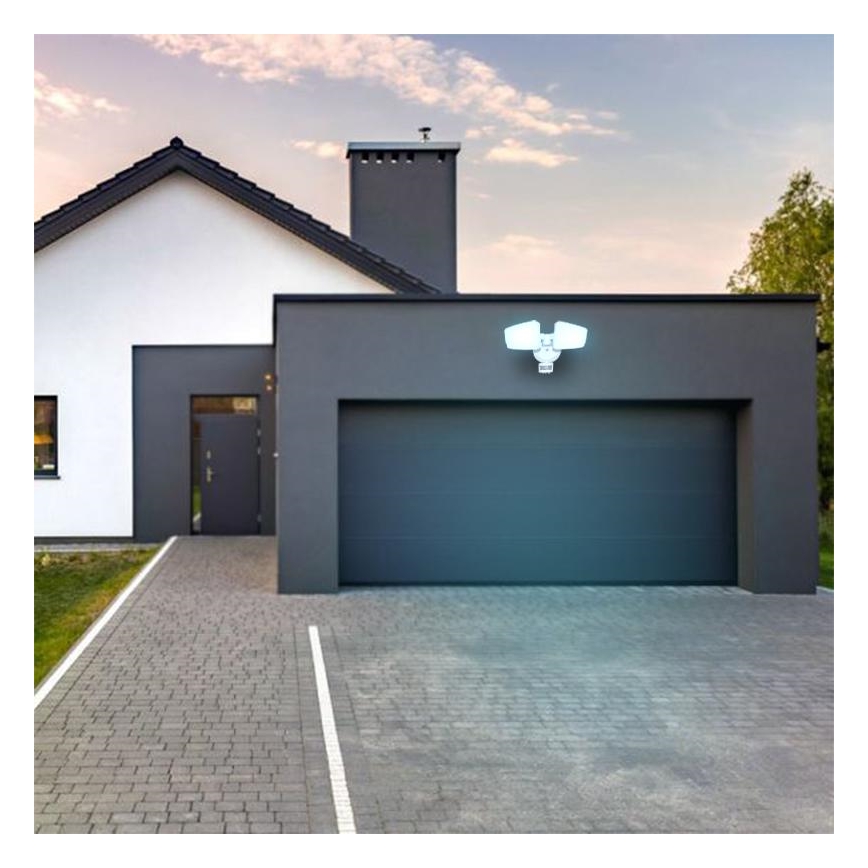 LED Väliprožektor anduriga LED/24W/230V 3000/4000/6000K IP54 valge