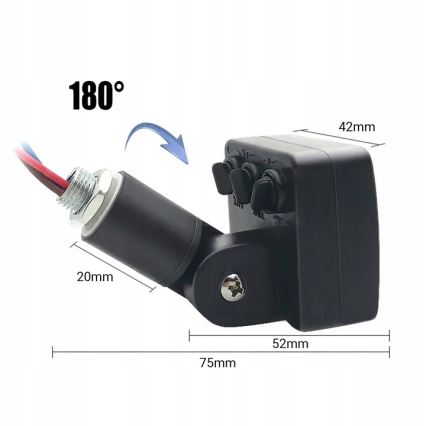 LED Väliprožektor anduriga LED/30W/230V 4000K IP65 must