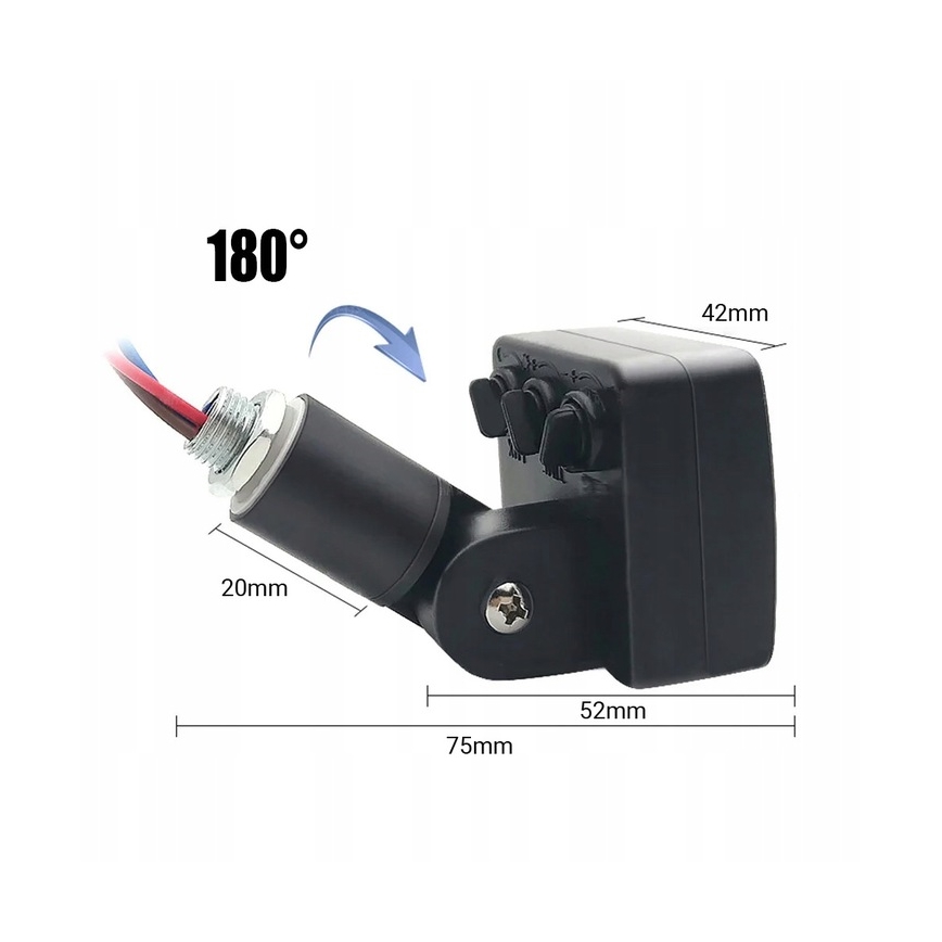 LED Väliprožektor anduriga LED/30W/230V 4000K IP65 must