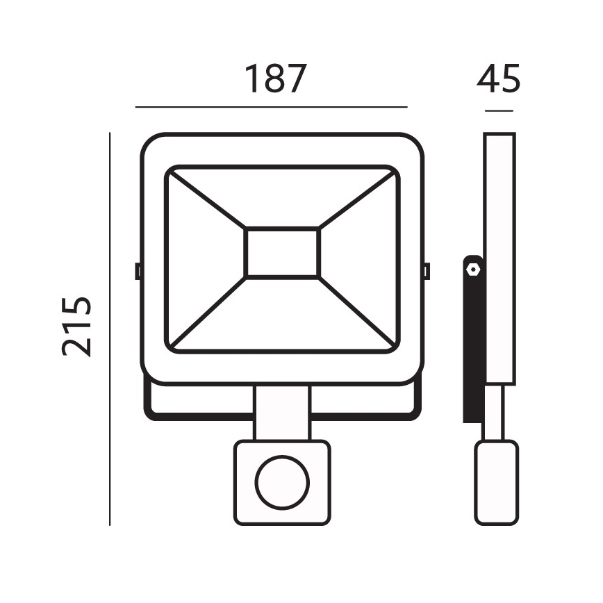LED Väliprožektor anduriga LED/30W/230V 6500K IP44