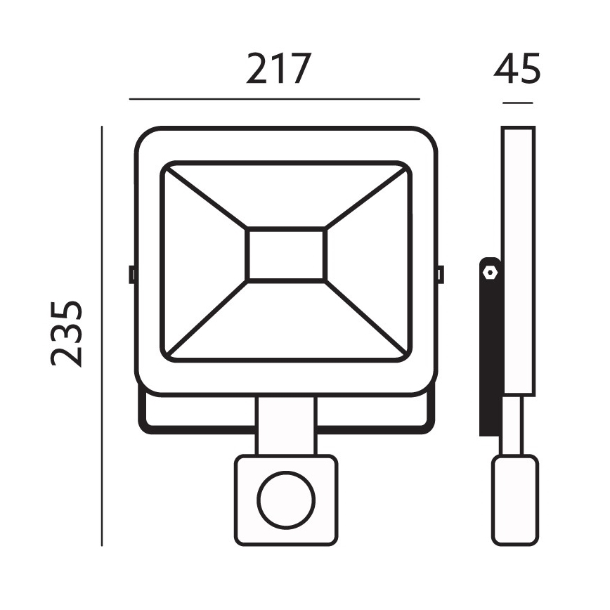 LED Väliprožektor anduriga LED/50W/230V 6500K IP44