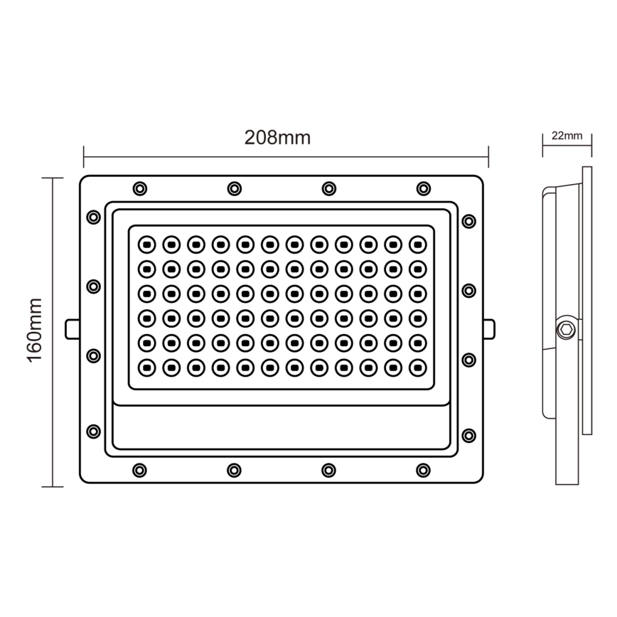 LED Väliprožektor LED/100W/230V 5000K IP65 hall