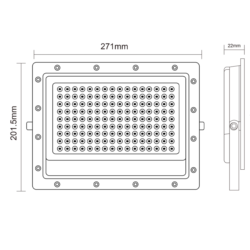 LED Väliprožektor LED/150W/230V 5000K IP65 hall