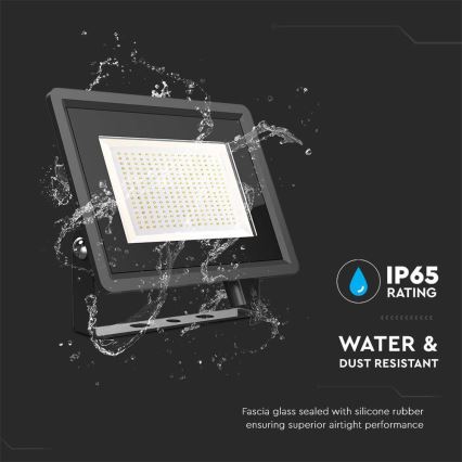 LED Väliprožektor LED/200W/230V 4000K IP65 must