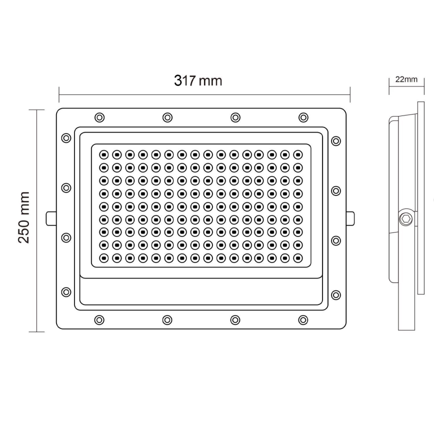 LED Väliprožektor LED/200W/230V 5000K IP65 hall