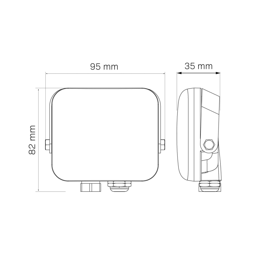 LED Väliprožektor MILKY LED/10W/230V 4000K IP65 must