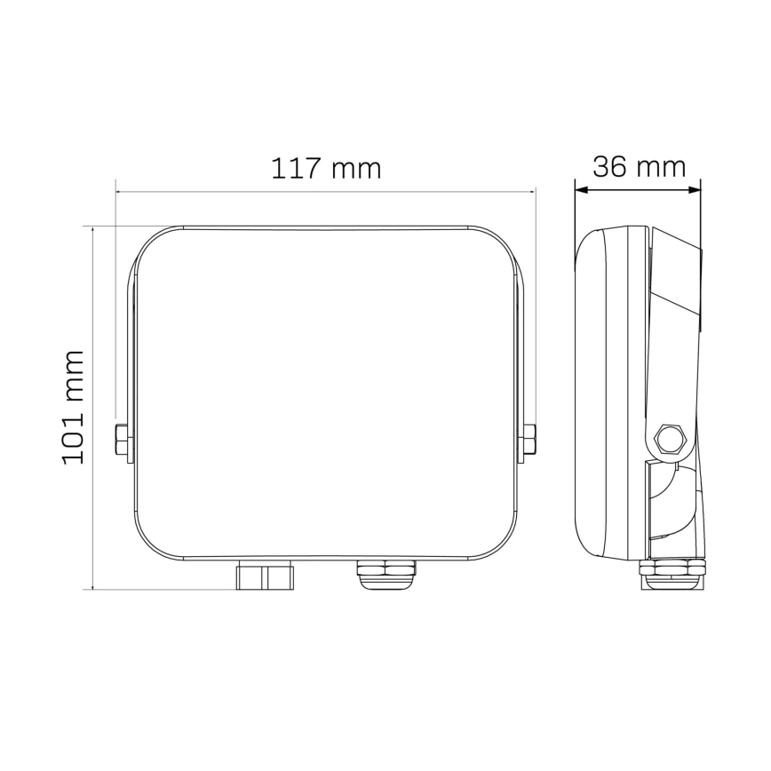 LED Väliprožektor MILKY LED/20W/230V 4000K IP65 must
