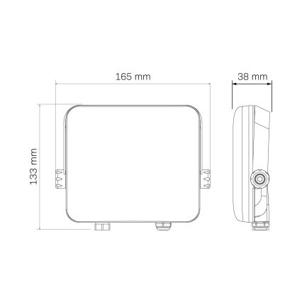 LED Väliprožektor MILKY LED/30W/230V 4000K IP65 must