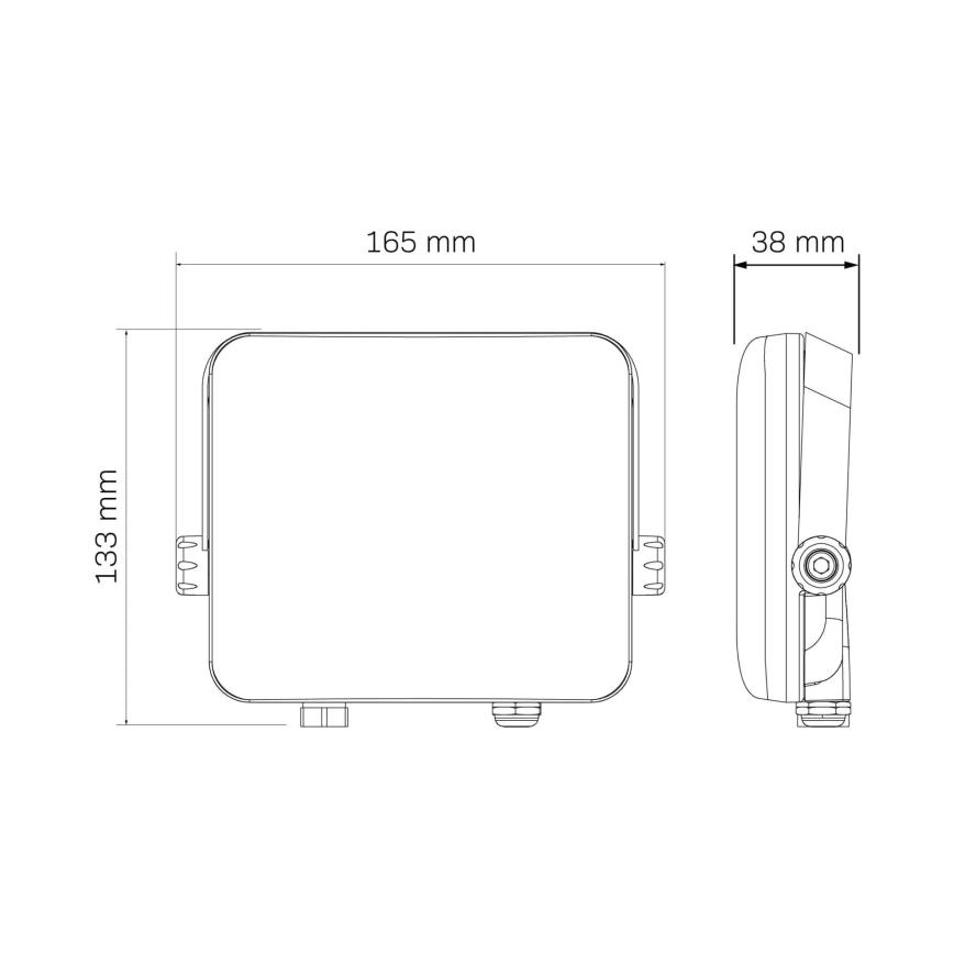LED Väliprožektor MILKY LED/30W/230V 4000K IP65 must