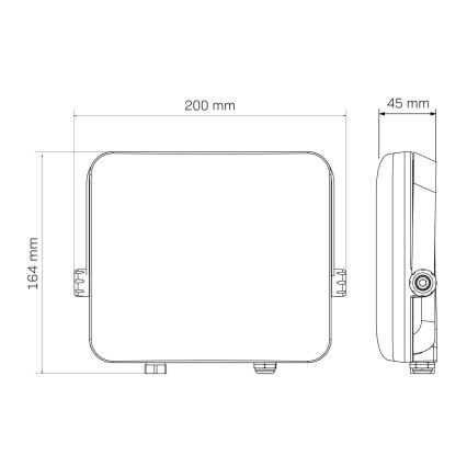 LED Väliprožektor MILKY LED/50W/230V 4000K IP65 must