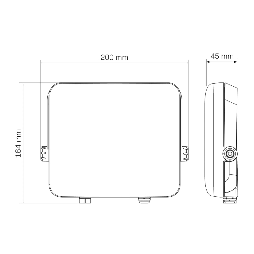 LED Väliprožektor MILKY LED/50W/230V 4000K IP65 must