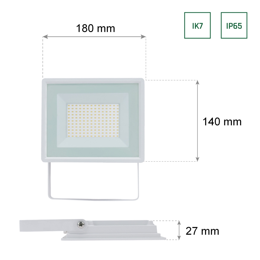 LED Väliprožektor NOCTIS LUX 3 LED/50W/230V IP65 valge
