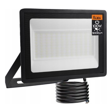 LED välireflektor LED/100W/230V 4500K IP65 must