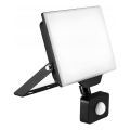 LED välireflektor liikumis- ja hämarusanduriga LED/50W/230V 4500K IP65 must