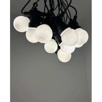 LED väliseks kasutamiseks dekoratiivne valguskett 10xLED/0,36W/230V 4,5 m IP44 must