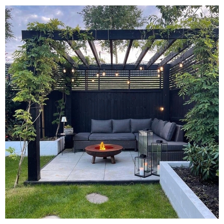 LED väliseks kasutamiseks mõeldud dekoratiivne valgusketi 20xE27/1W/230V 11,44 m IP44 must