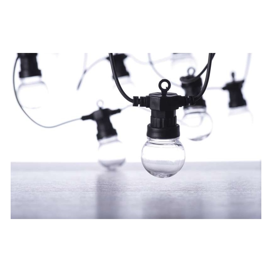 LED väliskasutuseks mõeldud dekoratiivne valgusnöör 50xLED/10m IP44 läbipaistev