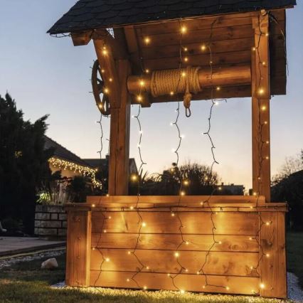 LED väliskett 100xLED/1x2m IP44 soe valge