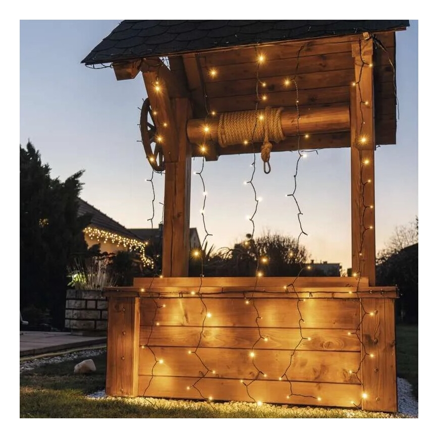 LED väliskett 100xLED/1x2m IP44 soe valge