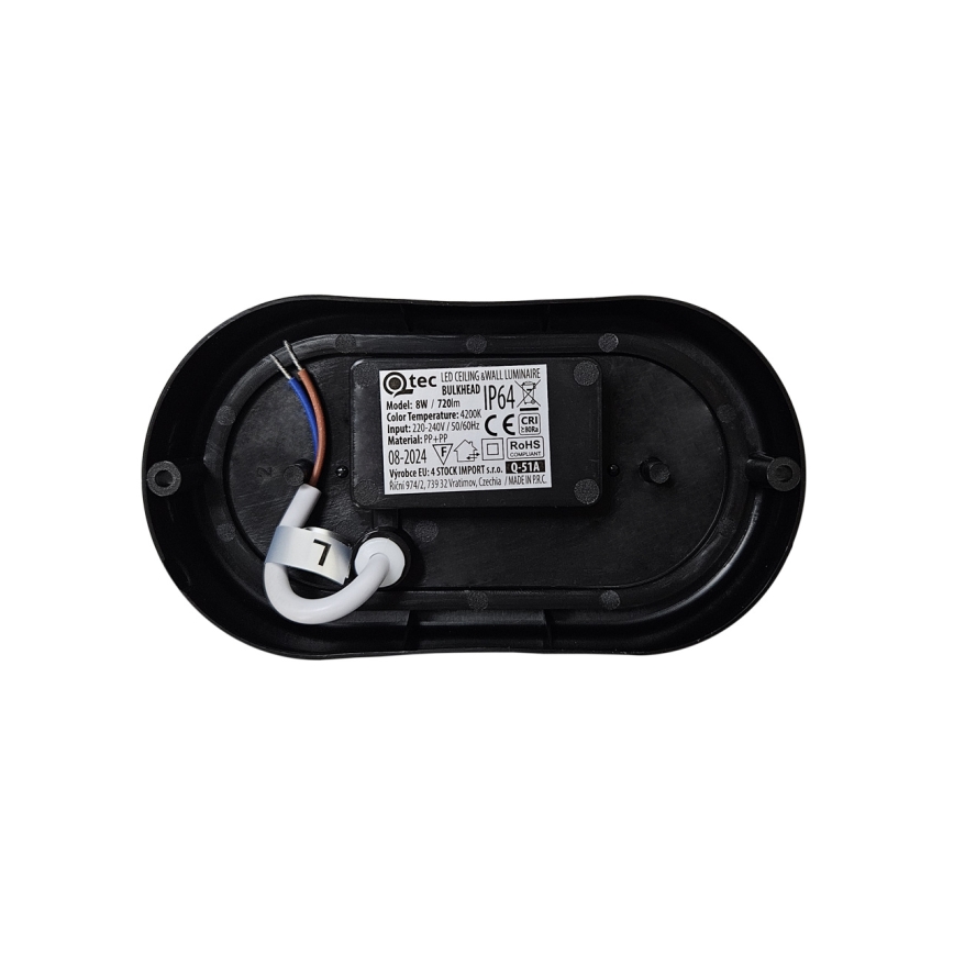 LED välislaevalgusti LED/8W/230V 4200K IP64 must