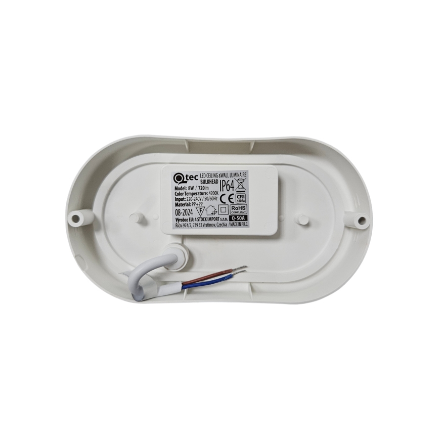 LED välislaevalgusti LED/8W/230V 4200K läbimõõt 14 cm IP64 valge
