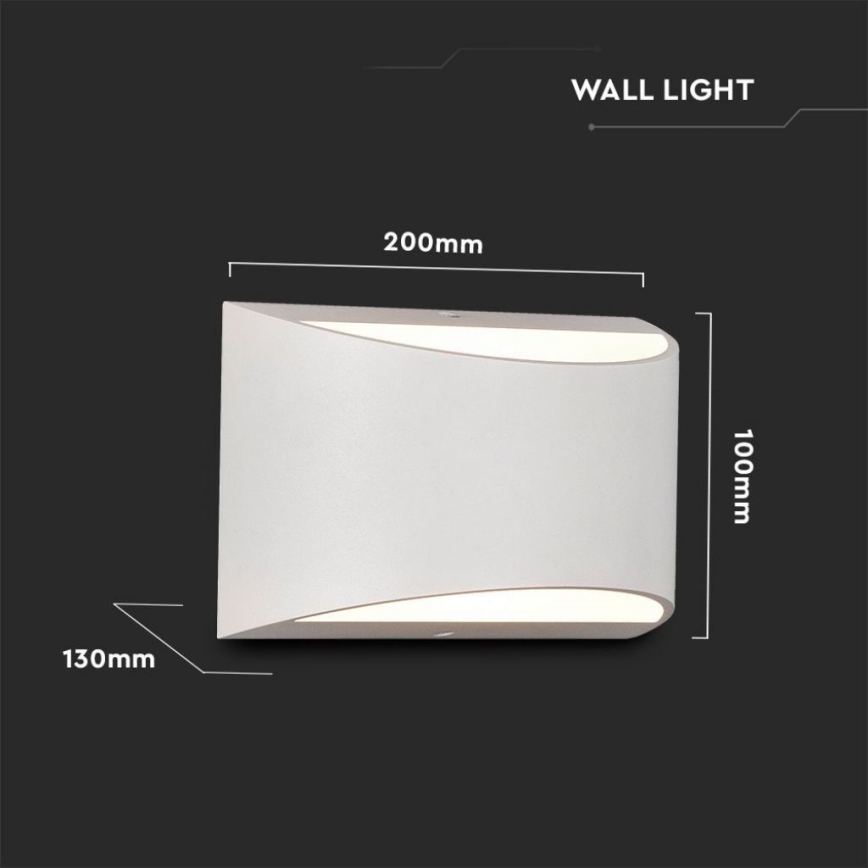 LED välisseina seinavalgusti LED/9W/230V 4000K IP54 valge