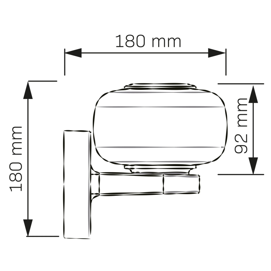 LED välisseinalamp MALAGA LED/12W/230V IP44 must