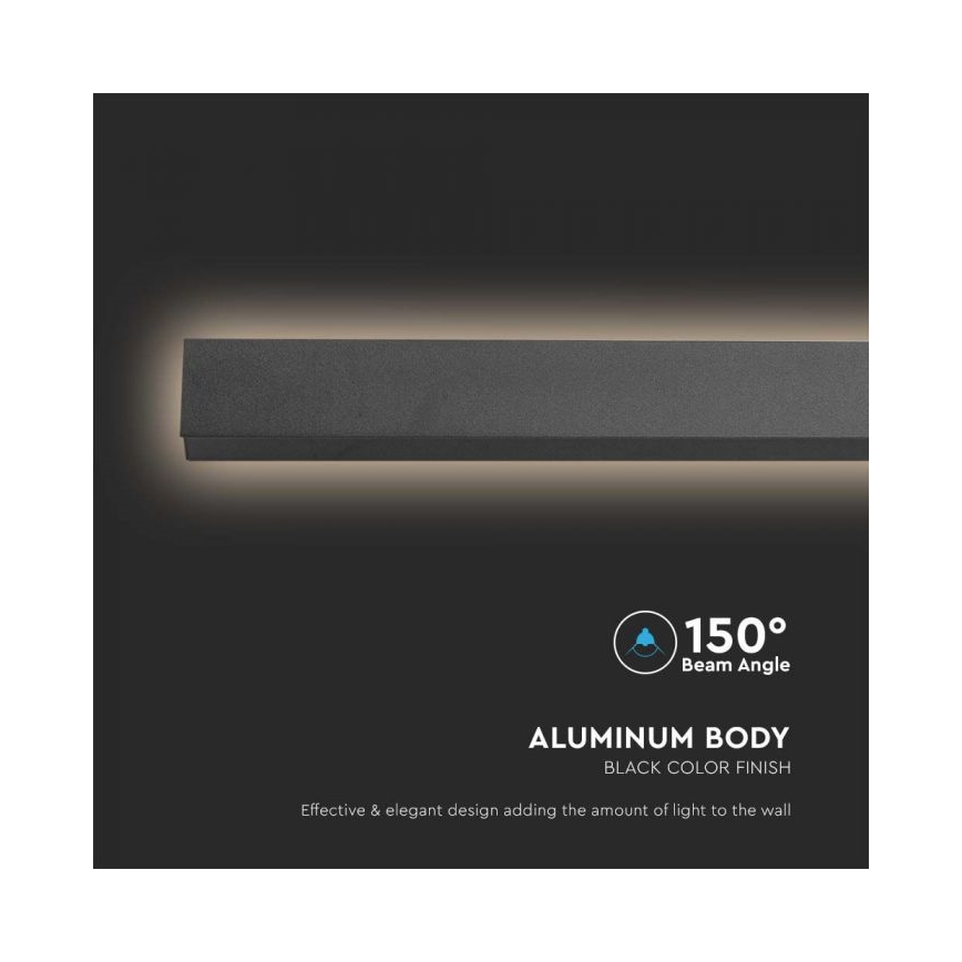 LED välisseinale kinnitatav seinavalgusti LED/16W/230V 4000K IP65 101 cm antratsiit