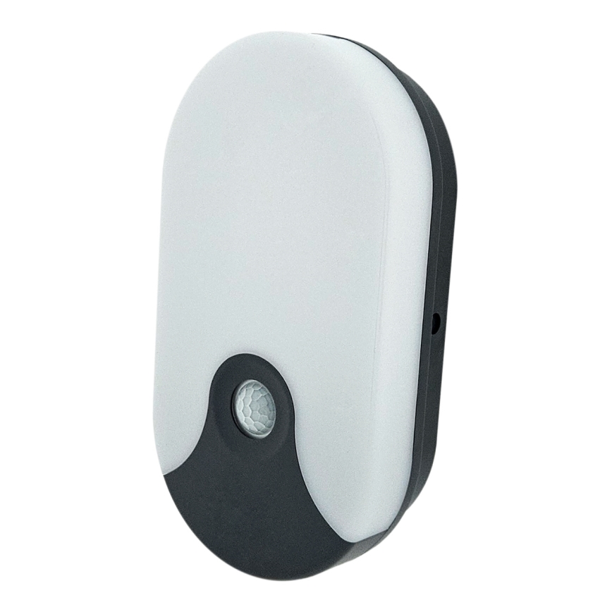 LED välisseinale kinnitatav seinavalgusti liikumisanduriga LED/18W/230V IP44 antratsiit