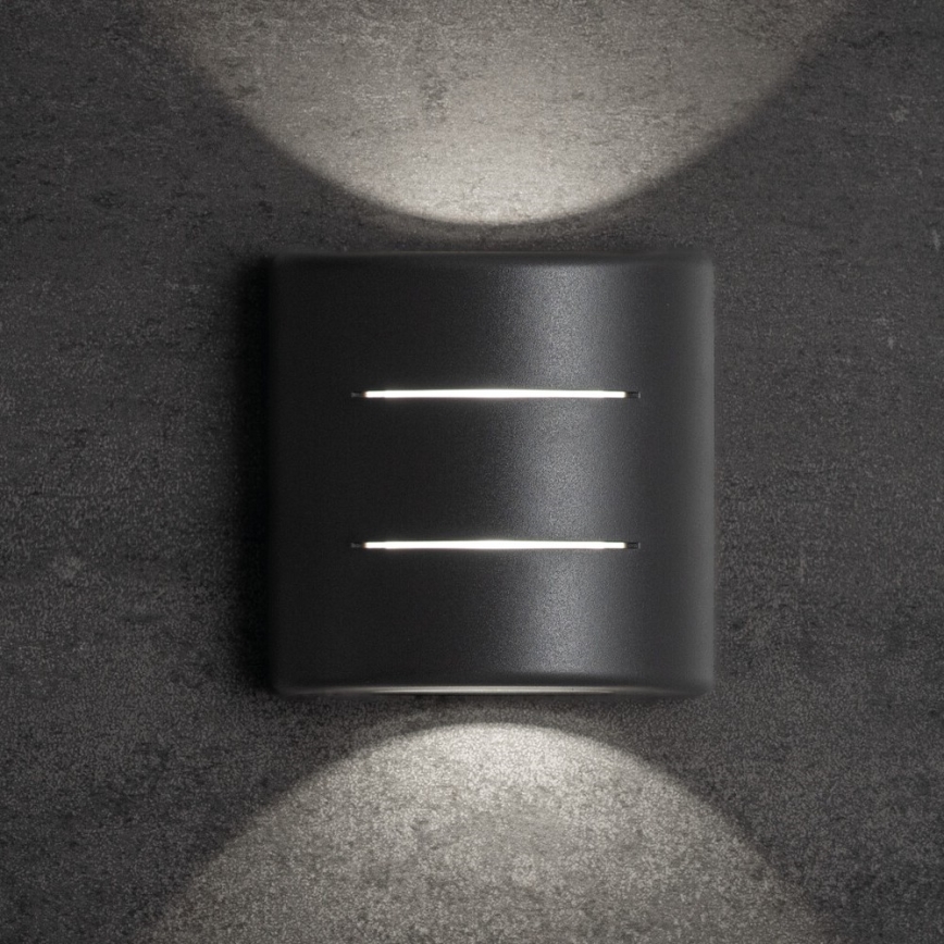 LED välisseinale paigaldatav seinavalgusti REFAZI LED/6W/230V IP54 antratsiit