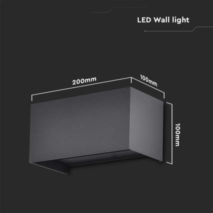 LED-välisseinavalgusti, 24 W, 230 V, 4000 K, IP65, must