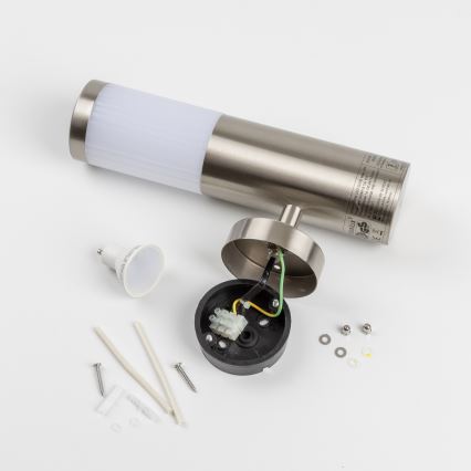 LED välisseinavalgusti liikumisanduriga 1xGU10/5W/230V IP44 mattkroom