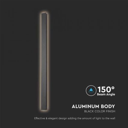 LED välisseinavalgusti LED/10W/230V 3000K IP65 51 cm must