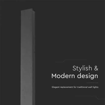 LED välisseinavalgusti LED/10W/230V 4000K IP65 51 cm antratsiit